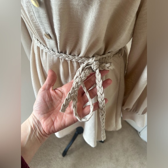 Zara Shirt Dress with Braided Belt - Picture 11 of 15